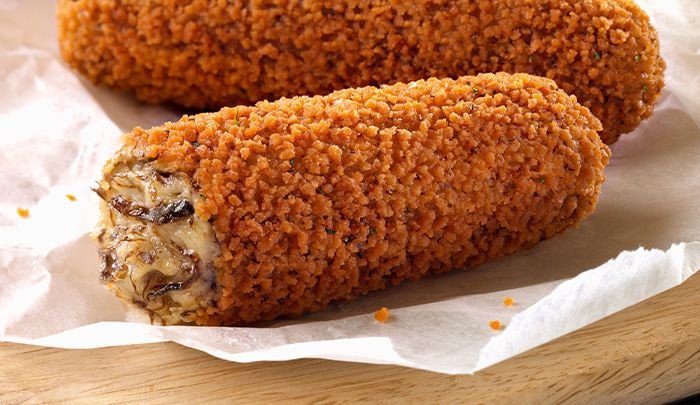 Foodmaster biedt een groeiend assortiment vegetarische snacks, zoals vegetarische krokketten en groentekroketten.